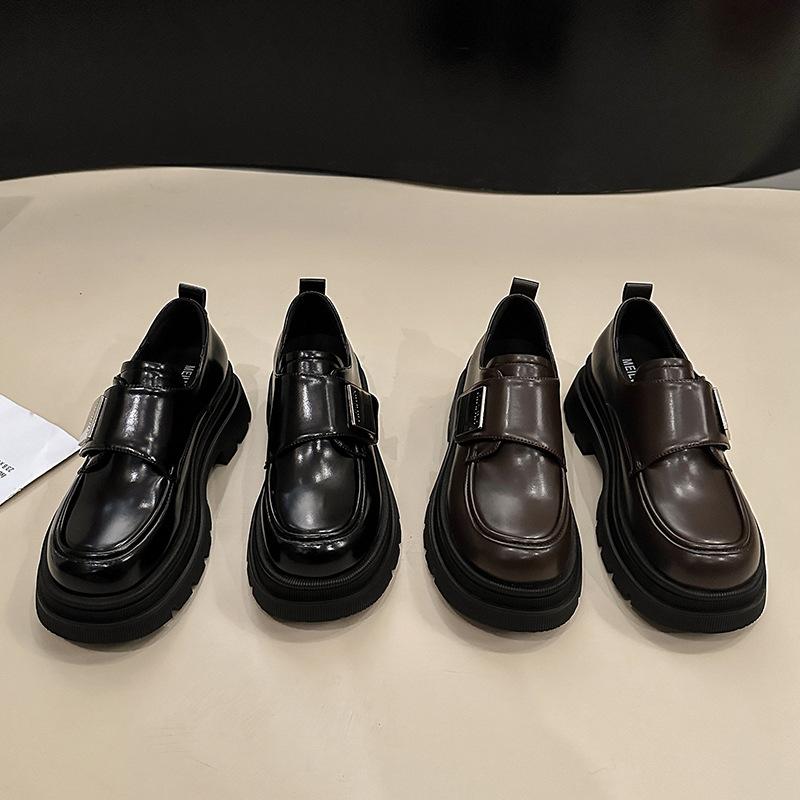 Plateau-Loafer Damen Frühling und Herbst 2025 neu kleine einzelne Schuhe britisches Temperament kleine Lederschuhe