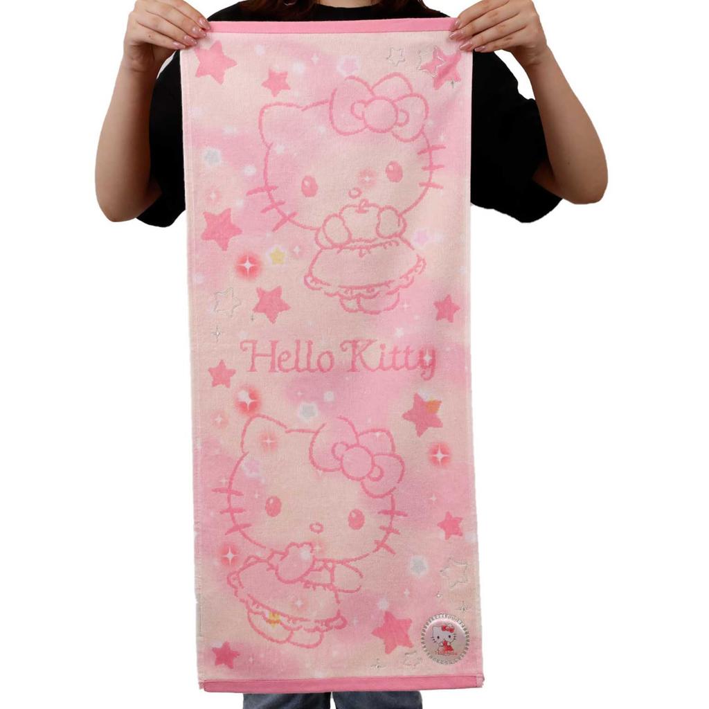 Marushin Face Sanrio Hello Kitty Yumekira Antibacterial and Deodorizing 3725007600 Towel, Kitty, 100% Cotton, Treatment, Gift, Present,