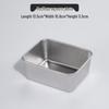 Stainless Steel Rectangular Tiramisu/Serving Tray with Clear Lid