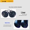 Carbon Fiber Dual Outlet Exhaust Pipe, Burnt Blue - One-in-Two Design for Tailpipe Modification