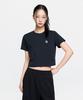 Emelbi Women'S Basic Crop Comfortable Fit Short Sleeve T-Shirt Ny (Black)