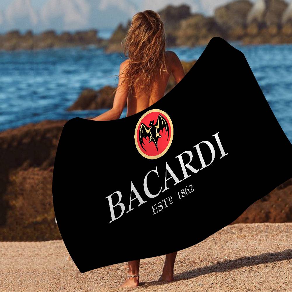 Bacardis Beer Microfiber Beach Towel Absorbent Quick Dry Soft Yoga Swimming Resort Mountain Climbing Towel