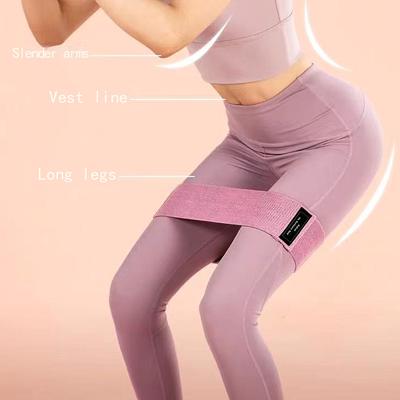 Resistenza alla tensione della cintura elastica per yoga con attrezzatura per l'allenamento della forza antiscivolo senza fianchi arricciati per perdere peso e modellare il fitness.