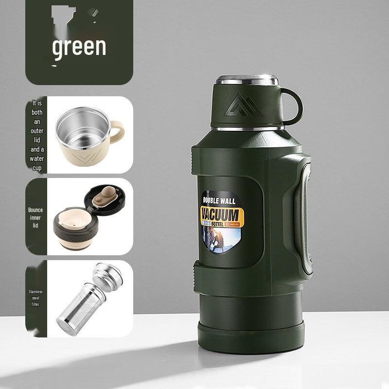 Changqi 2000ml Insulated Flask with Filter and Strap