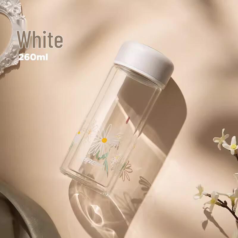HAERS Glass Girl Double-Layer Borosilicate Water Bottle