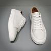 European White Shoes Men 'S Genuine Leather Trend Casual Shoes Low -Top Lace -Up Sneakers Full Leather Men 'S Shoes Fashion Sneakers