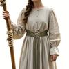 Medieval Extra Long Rope Belt Vikinges Trolles Crosses Rope Belt Norses Witch Waist Belt Long Rope Rings Knotted Belt