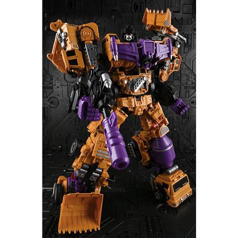Jinjiang New Devastator Toys Transformation Model Anime Action Figure Robot Engineering Vehicle Scraper Kids Gift 6 In 1 Poseable Articulated Scale