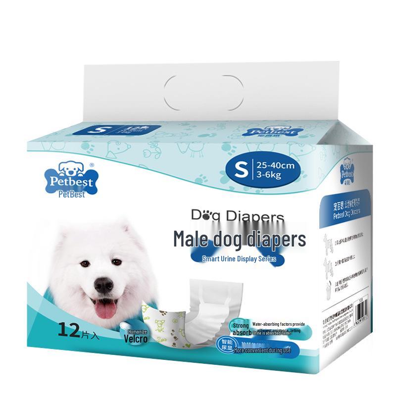 Disposable Male Dog Diapers for Teddy, Bichon Frise, and More - Pet Sanitary Underwear