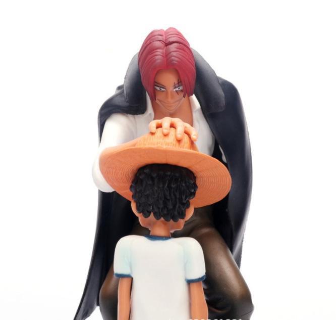 Straw Hat Luffy & Red-Haired Shanks Figure Scene Touch Car Ornament