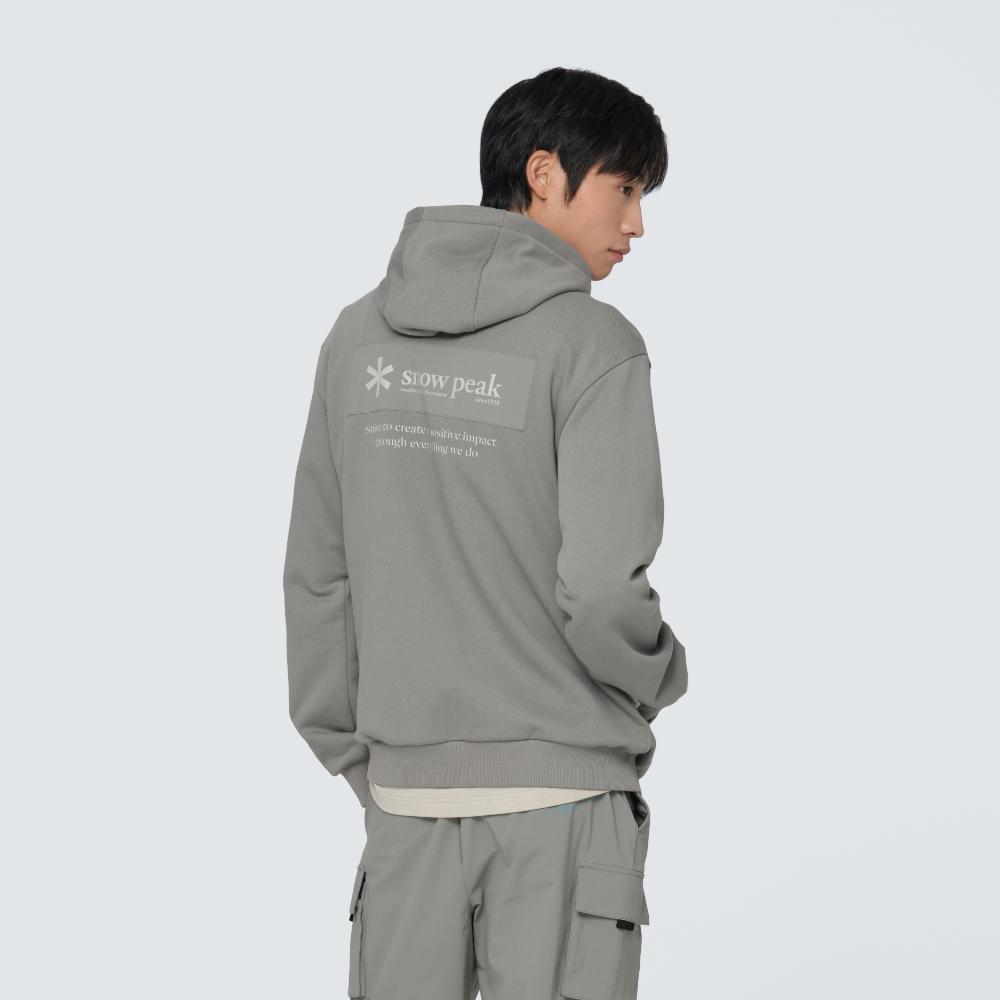 SNOWPEAK Woven Patch Hooded Zip-Up Dark Gray (S24FMFFJ24)