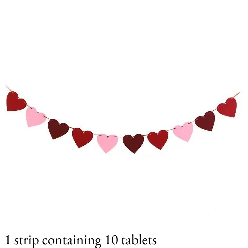 10/30 шт. Баннер-гирлянда из войлочных сердец, Готовая гирлянда для свадебного предложения, Девичника, Романтический фон для вечеринки