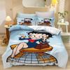 Juego de Cama Betty Boop Funda Nórdica Personaje de Película Juego de Cama Suave Cubierta de Microfibra para Niños Adolescentes Hogar