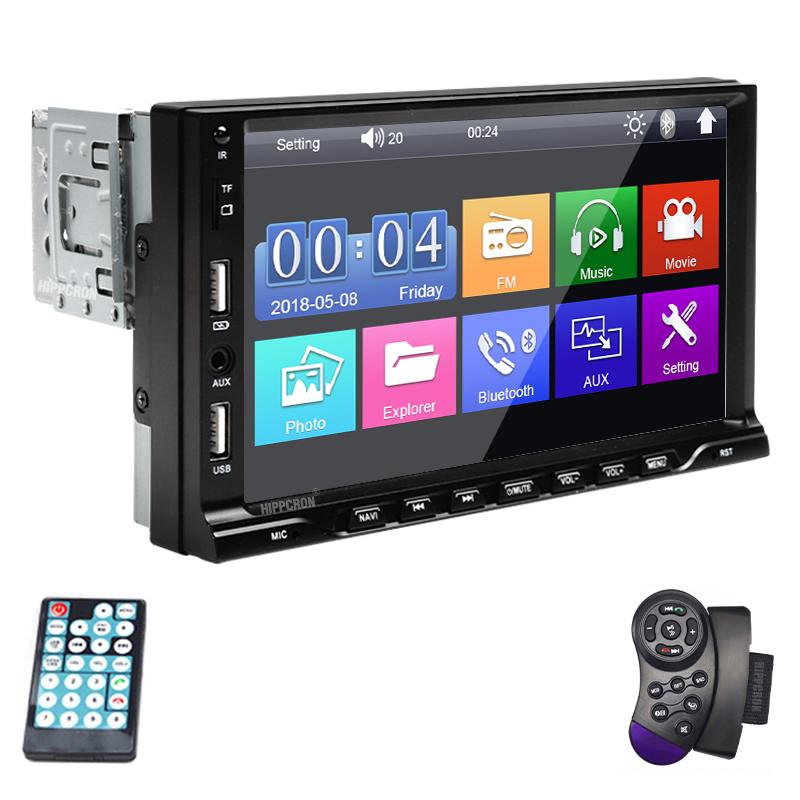 

Автомобильный радиоприемник 1 Din MP5-плеер 7-дюймовый сенсорный экран Мультимедиа FM Aux вход Bluetooth USB Зеркальная связь Универсальное авто радио Steering wheel control