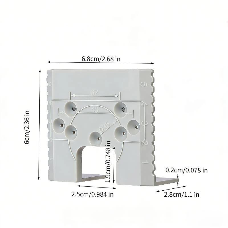 

PP Magnetic Hinge Quick Installation Positioning Piece Cabinet Door Installation Point Fixed Plate Woodworking Panel Hinge Tool сірий колір