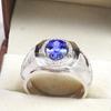 Tanzanite Oval Cut Gemstone With 925 Sterling Silver Ring For Men's #B683 JL375688168226