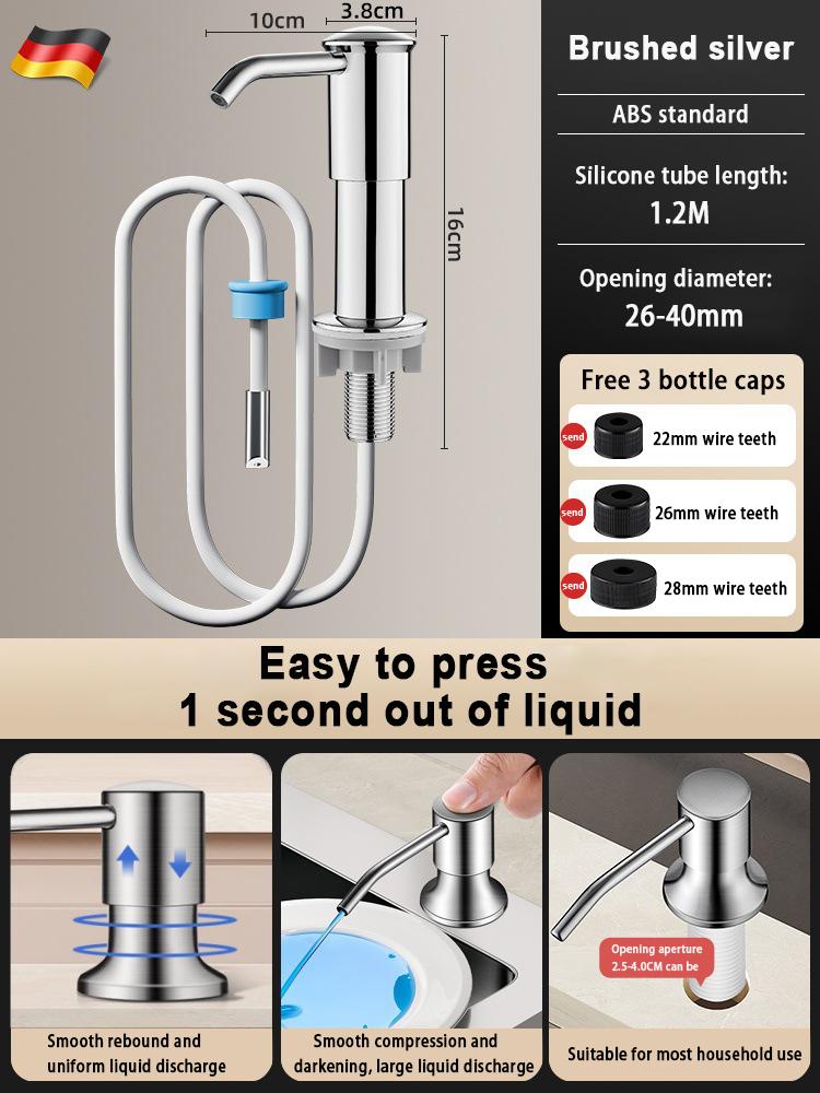 Sink Soap Dispenser Built-in Design Liquid Bottle. Soap Hydraulic Dispenser For Kitchen Kitchen Sink Soap Dispenser