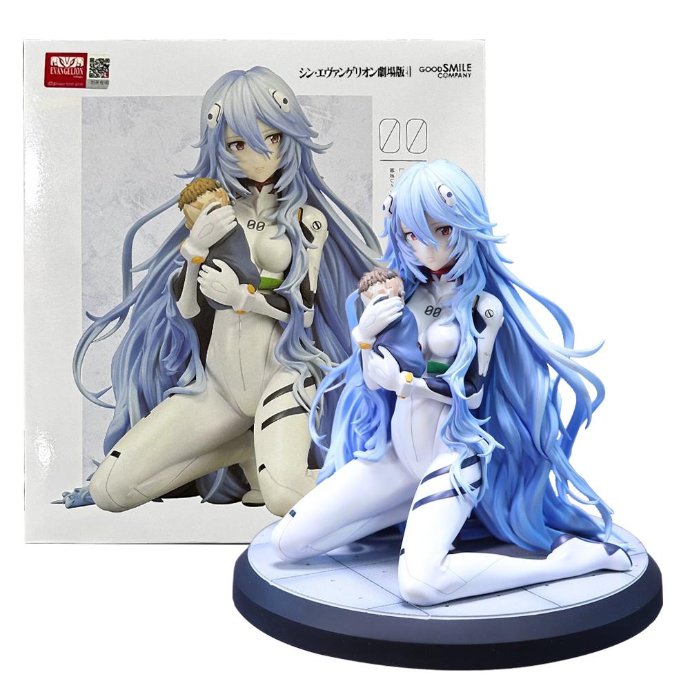 16CM Anime Shin Evangelion Gekijouban Ayanami Rei Figur 1/7 Lange Haare Version Sitzende Figur Spielzeug Geschenk Sammlung Actionfigur PVC