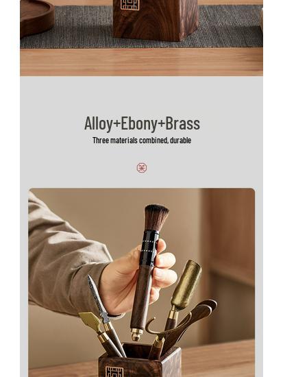 Solid Wood Kung Fu Tea Set: Tea Ceremony Accessories & Storage