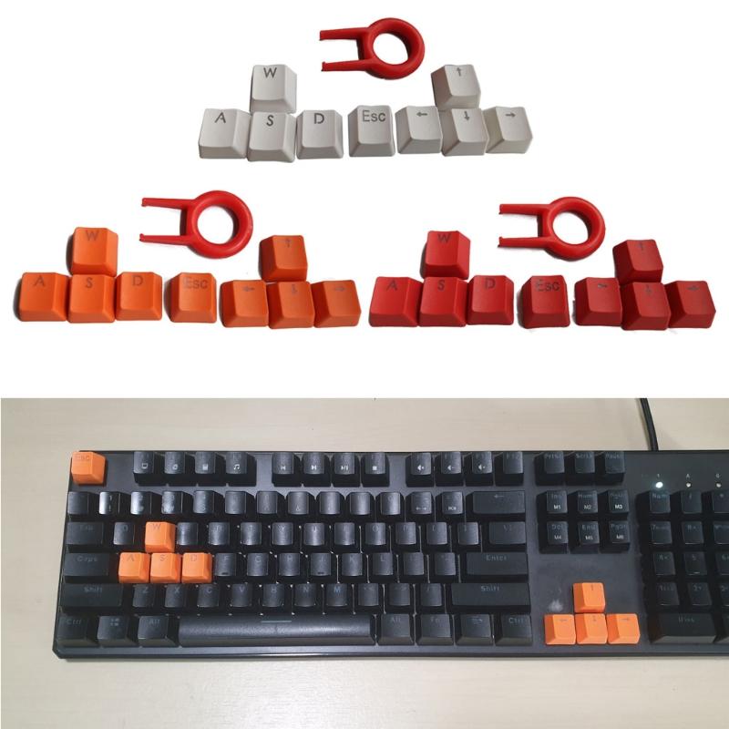 Backlit Keyboard Keycaps Fit for Cherry MX Switches WASD/ESC/Direction for Key Cap 9 Pcs Mechanical Gaming Keyboard for