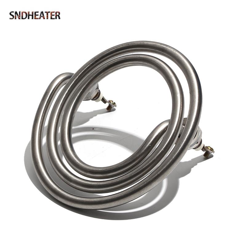 SNDHEATER 220V 380V Electric Water Heating Element 140x30mm Annular Round Heater Coil M12 Thread 201/304 Stainless Steel 3KW 4KW