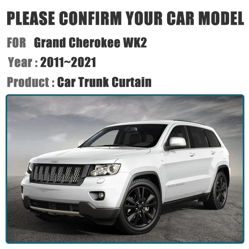 Car Trunk Cargo Cover for Jeep Grand Cherokee WK2 2014 2012 Accessories 2011~2021 Trunk Storage Partition Auto Interior Parts