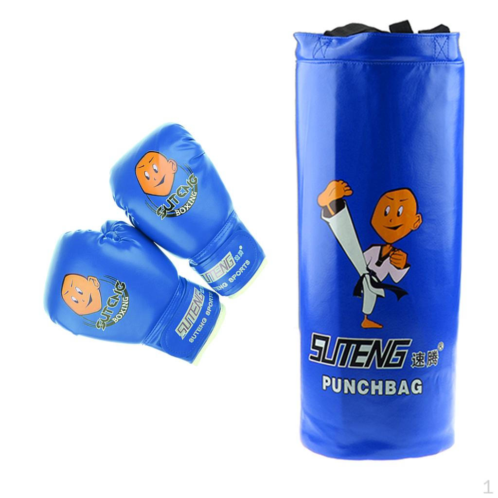 Boxing Punch Bag Gloves Set Kids Children Exercise Punching Training