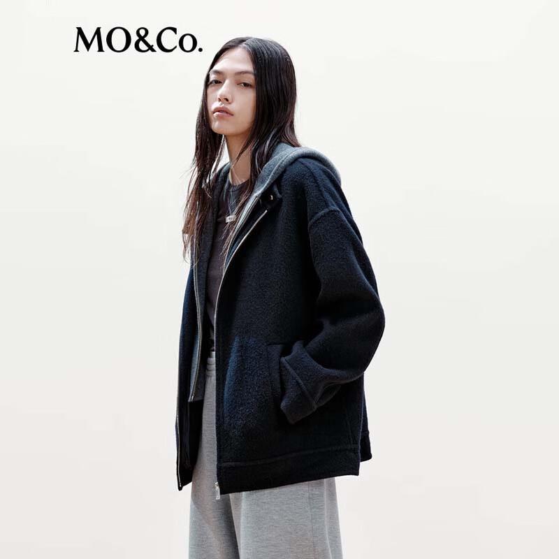 MO&Co. Women's Structured Faux Two-Piece Double-Faced Wool Coat