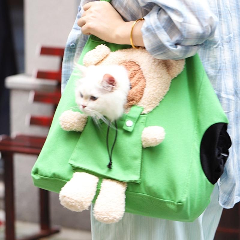 Small Pet Carriers Bag Outdoor Ventilate Shoulder Bag Dog Camping Travel Bag Practical Cats Travel Carriers for Short Trip