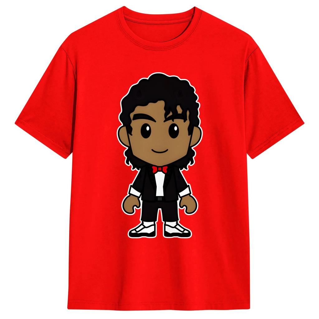 MMichael JJackson Chibi MJ Billie TShirt Harajuku T Shirts Short Sleeve Y2K Basic Tops Summer Cotton Plus Size Top Tees