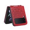 Mandarava Flower Crossbody Case for Samsung ZFlip7/6/5/4 - Foldable Screen Protective Cover with Lanyard