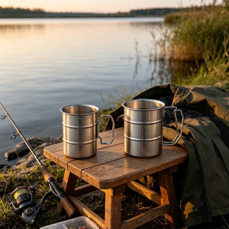 304 Stainless Steel Beer Cup Portable Camping Outdoor Water Mug With Cold Retention For Hiking