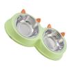 Stainless Steel Pet Bowl Multi Functional Angled  Tilted Pet Bowl for Cat Dog