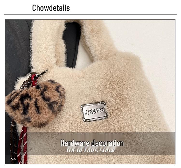 2025 Trendy Women's Plush Underarm Bag - Winter & Autumn Korean Fashion Handbag
