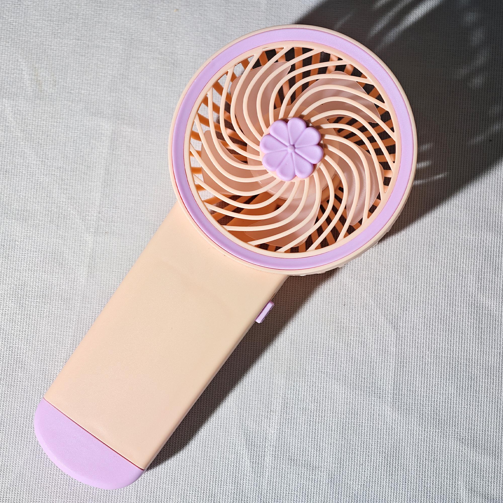 

2x AA Battery Handheld Fan - Long-Lasting Power, Multiple Colors, Portable Cooling рожевий