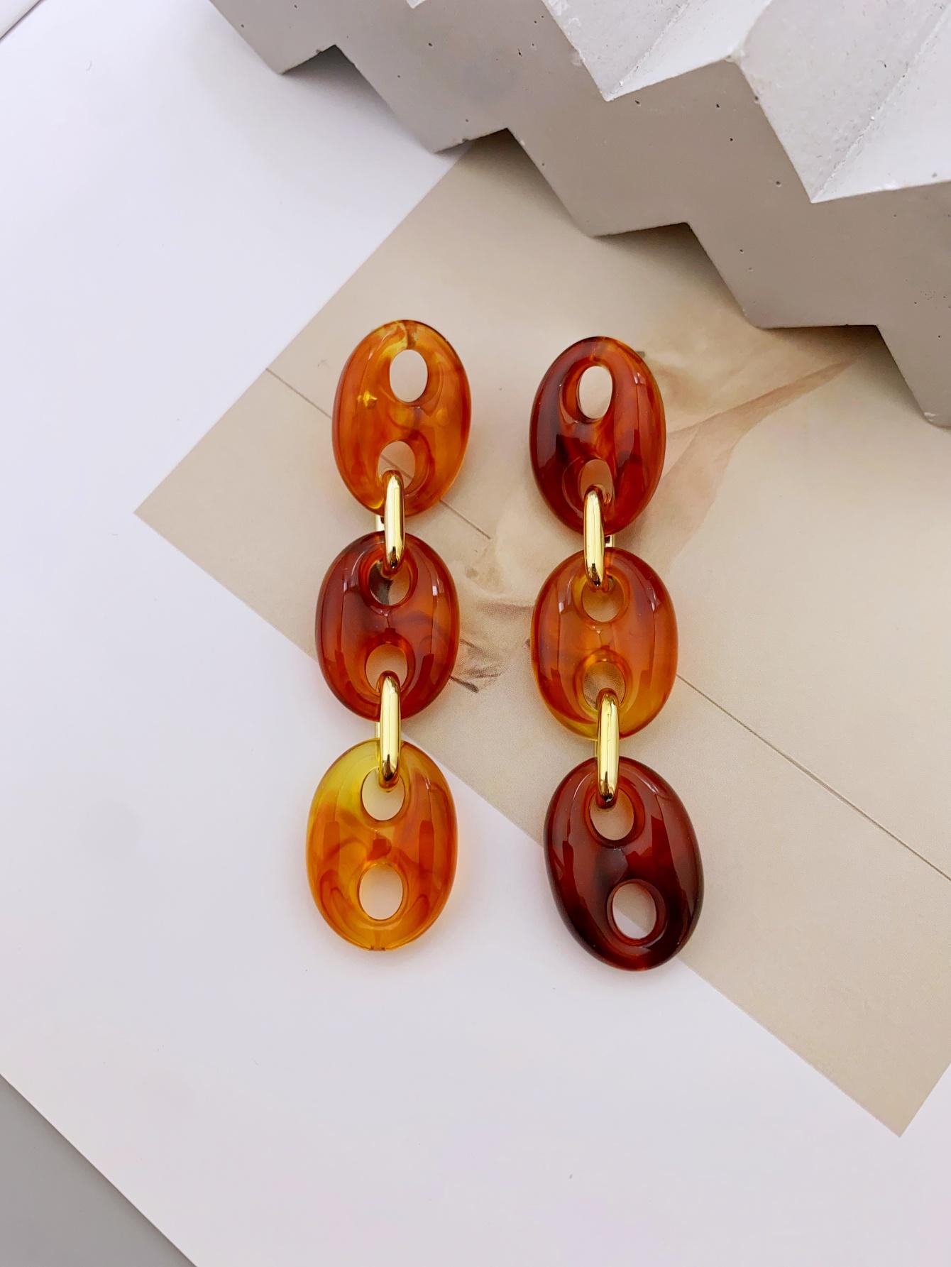 

Элегантные акриловые серьги в стиле длинных капель, идеально подходят для женщин всех возрастов серьги для женщин