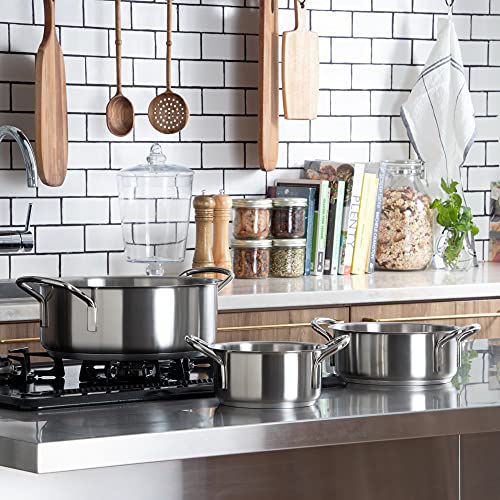 Endo Shoji Kommerzieller Murano Topf (ohne Deckel), 28cm, Induktionsgeeignet, 18-8 Edelstahl, ASTH905