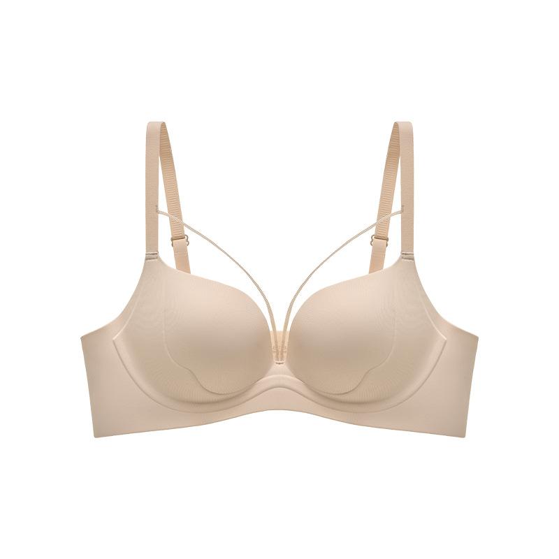 Traceless gathering, secondary breasts underwear, sexy pure desire to support, showing big breathable leopard print, small chest, no steel ring bra