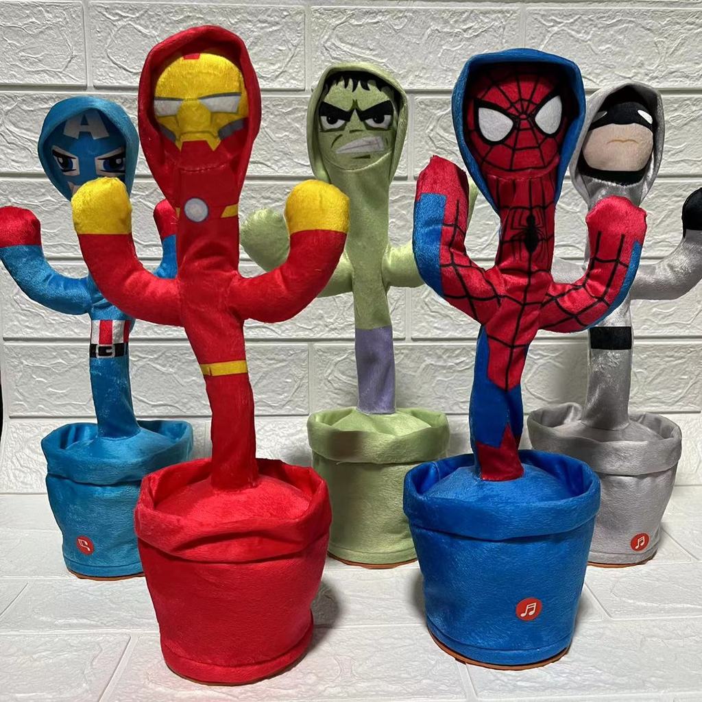Marvel Spiderman Dancing Cactus Talking Plush Toy With Music And Dancing For Kids Playtime