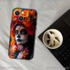 Day of the Dead Mexican Catrina Skull Phone Case For iPhone 17,16,15,14,13,12,11,Pro,XS,Max,XR,Plus,E,SE4,Mini Black Soft Cover
