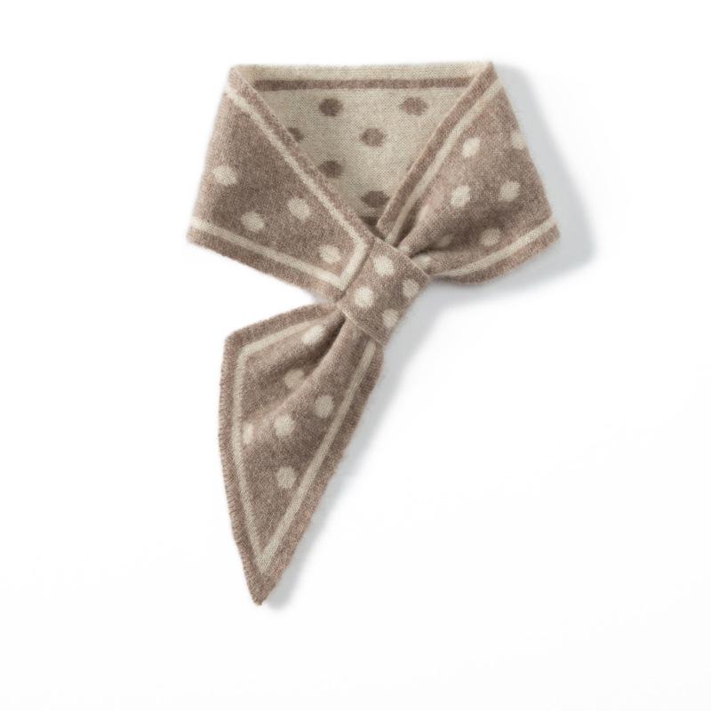 

Women s Fashion Pure Cashmere Knitted Jacquard Snood Scarf - Warm, Versatile Neck Protection for Autumn and Winter