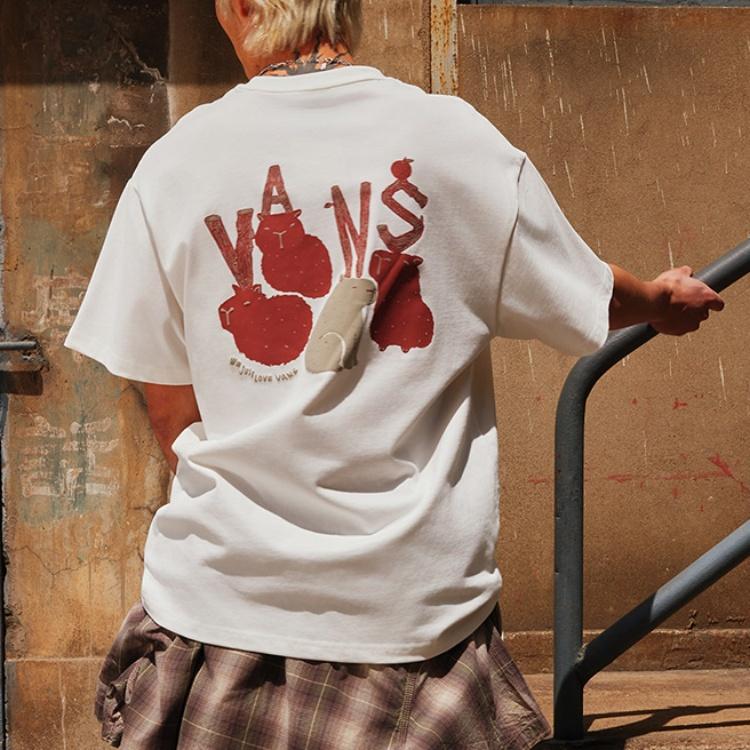 New Vans x YISHUJIA,LIANMINGKUAN T Shirt Unisex Ecru VN000RNRFS8