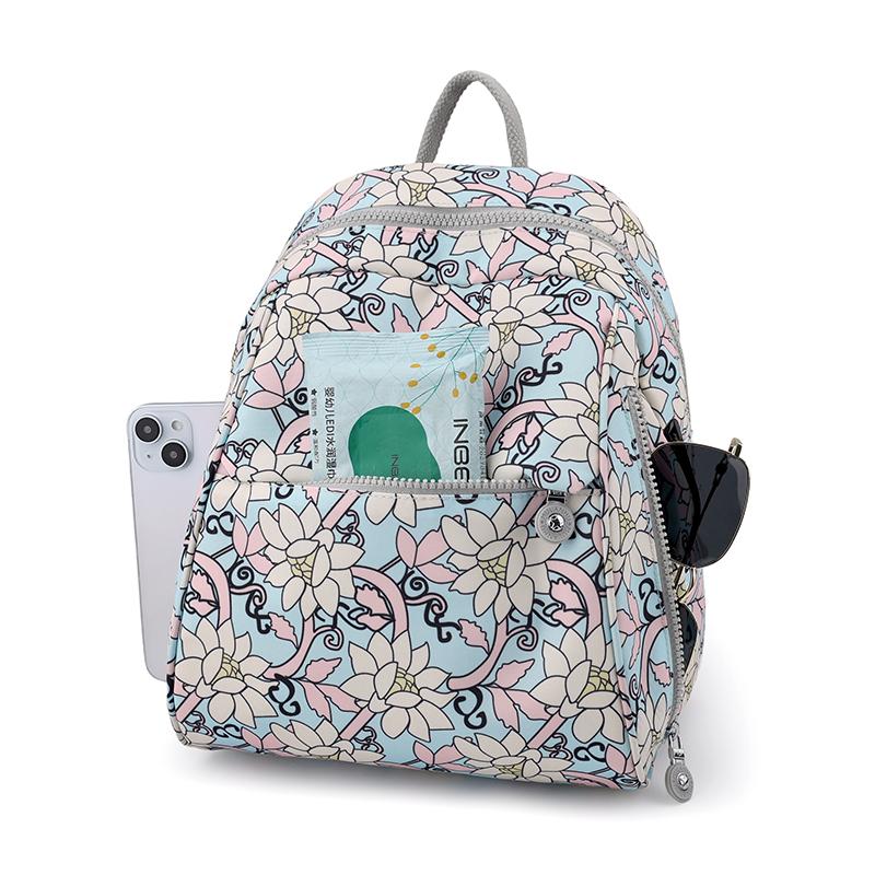 Printed Backpack Large Capacity Nylon Travel Bag Women's Backpack