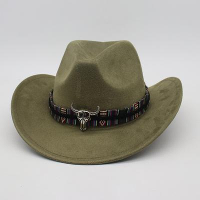 Tibetan Bull Head Hat Ethnic Style Jazz Hat Riding Hat Men'S And Women'S Trendy Felt Hat Guo Zhuang Dance Grassland Woolen Hat