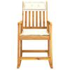 Rocking Chair with Cushions Solid Acacia Wood