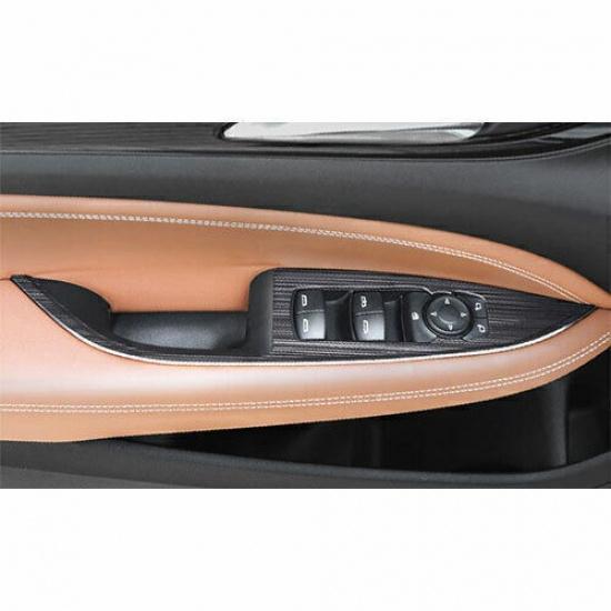 For Buick Regal 2018-2020 Black Titanium Window Lift Lock Switch Panel Trim 4PCS