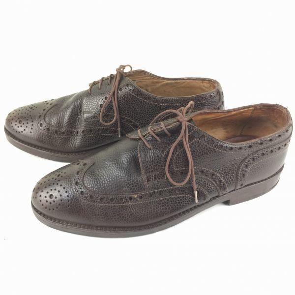 LNDVAY & SCHWACZ Wingtip Business Shoes Size 41 25.5-26.0 Dark Brown(USED)
