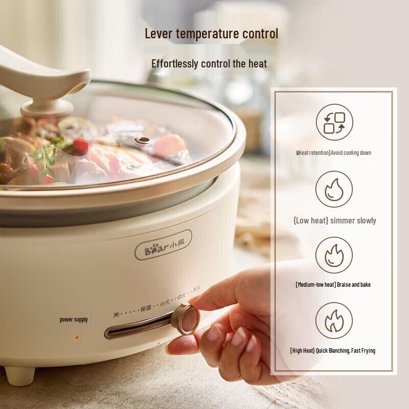 Bear 5L Multi-Function Electric Hot Pot DHG-P50F1 CN plug (adapter included)