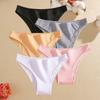 FINETOO 5Pcs/Set Seamless Cotton Cherry Lips Printing Panties Women Sexy Low Waist Cotton Crotch Spring Autumn Underwear Ladies Lingerie