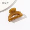 HFYJ Hollow Small Size 4cm Square Hair Claws Acrylic Jelly Color Hairpin Shark Crab Hair Clip Claw Hair Accessories for Women